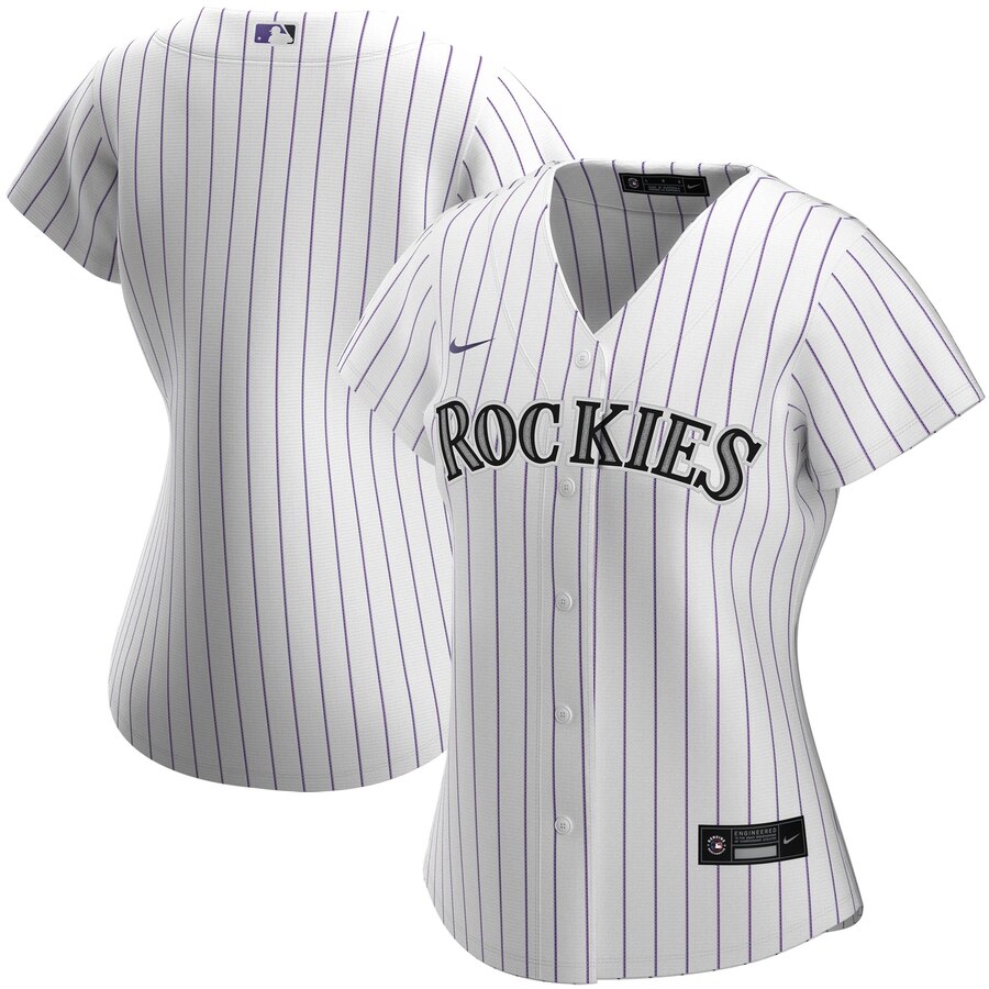 Custom Colorado Rockies Nike Women Home 2020 MLB Team Jersey White